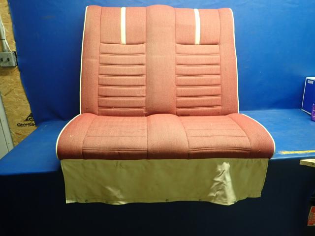 NPN Piper - Rear Seat Assembly (Tan Vinyl w/ Cloth Inserts)