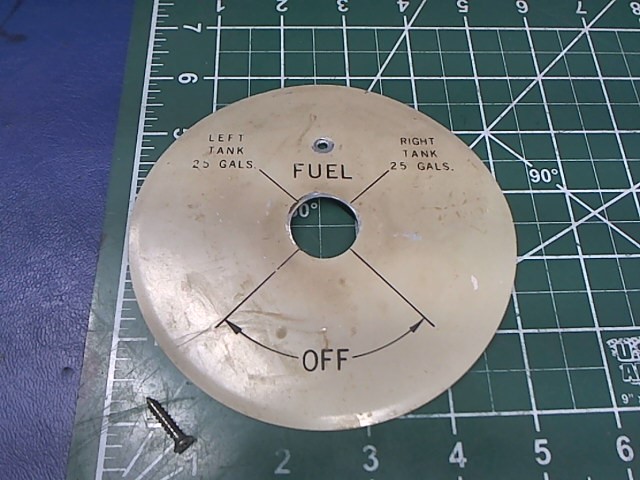63832-00 Piper - Plate-Fuel Selector