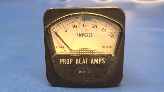 751 298 Piper - AMMETER PROP HEAT - (3E1389-2) - Cracked lens