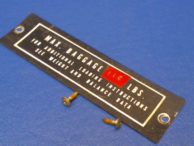 0710032-3 Cessna - PLACARD- BAGGAGE DOOR