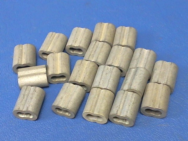 28-3-M Aircraft Hardware - Nicopress Zinc Oval Sleeves Qty (19) ( New Surplus )