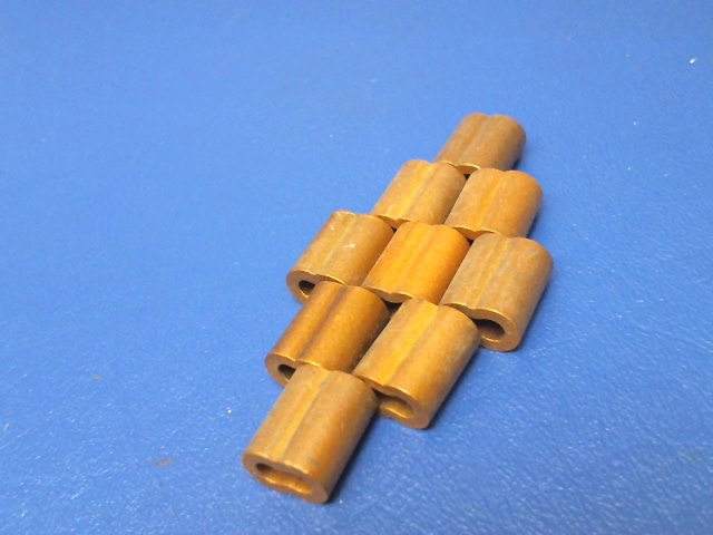 18-3-M Aircraft Hardware - Nicopress Copper Oval Sleeves Qty (9) ( New Surplus )