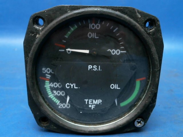 920- Cessna - 3N1. Engine Gauge Oil Pressure Cyl Oil Temp